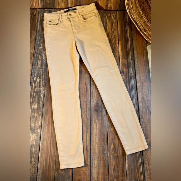 Joe’s Jeans Mid Rise Stretch Skinny Jeans Tan color. 28” Waist / 28” Inseam - Picture 2 of 8